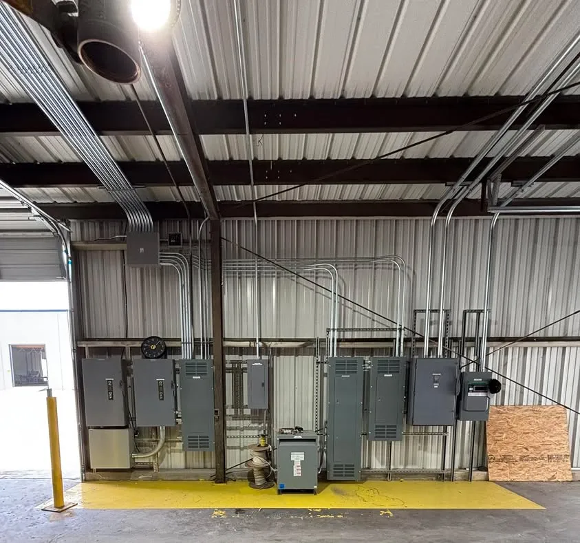Service upgrade and sub panel for a transmission pole plant in Crowley