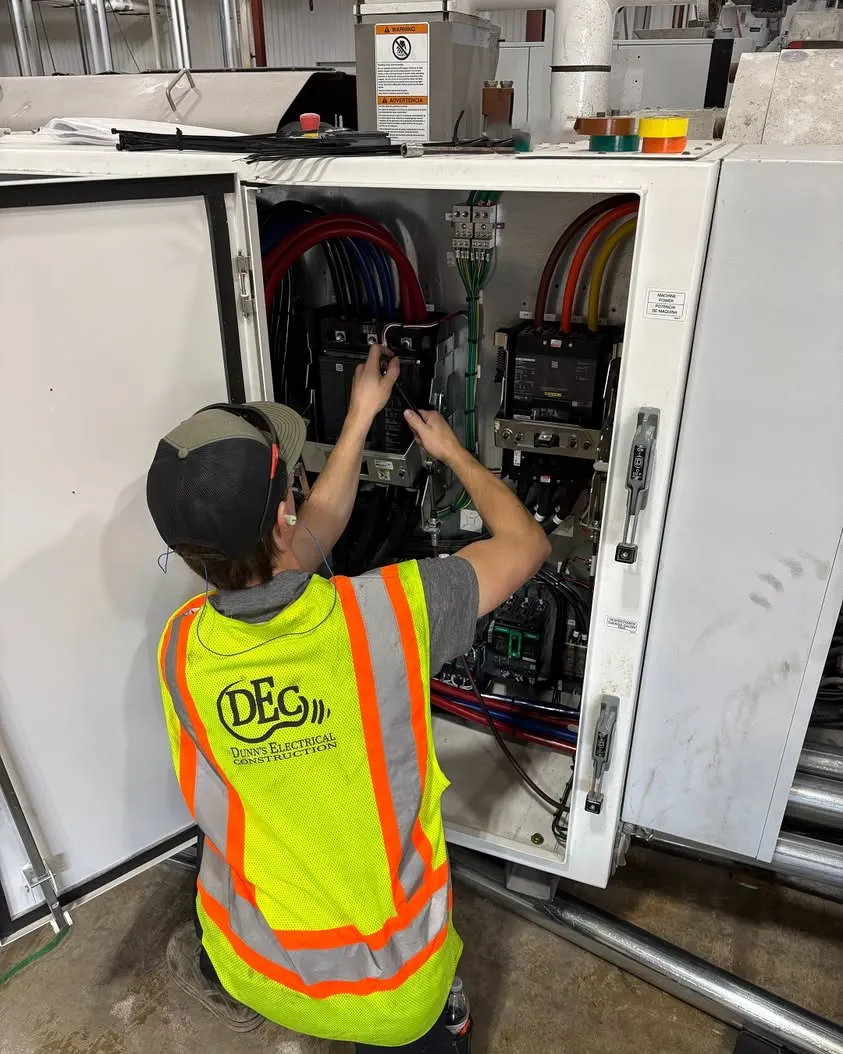 Connecting a PVC mold machine at a plant in Dallas